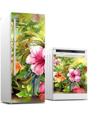 Tilki Dünyası Buzdolabı ve Bulaşık Makinesi Takım Sticker 0132