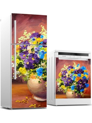 Tilki Dünyası Buzdolabı ve Bulaşık Makinesi Takım Sticker 0139