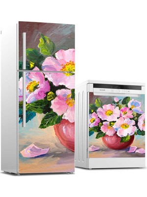 Tilki Dünyası Buzdolabı ve Bulaşık Makinesi Takım Sticker 0140