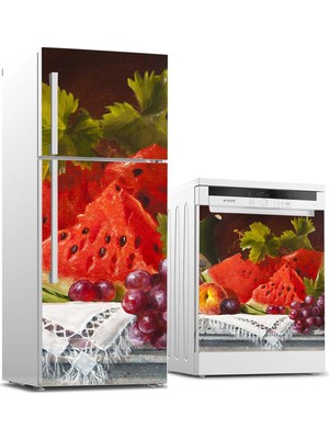 Tilki Dünyası Buzdolabı ve Bulaşık Makinesi Takım Sticker 0145