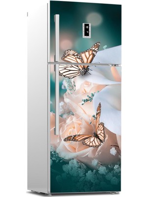 Tilki Dünyası Buzdolabı Kapağı Kaplama Sticker 0198