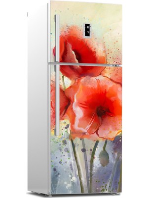 Tilki Dünyası Buzdolabı Kapağı Kaplama Sticker 0209