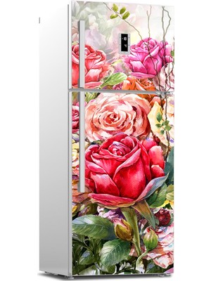 Tilki Dünyası Buzdolabı Kapağı Kaplama Sticker 0226