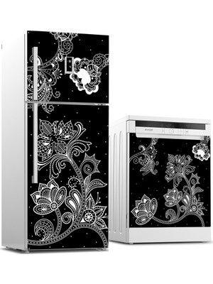 Tilki Dünyası Buzdolabı ve Bulaşık Makinesi Dantel Sticker