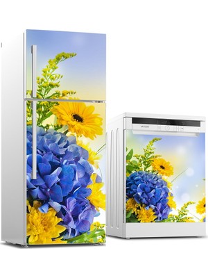 Tilki Dünyası Buzdolabı ve Bulaşık Makinesi Takım Sticker 0158