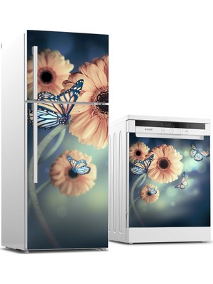 Tilki Dünyası Buzdolabı ve Bulaşık Makinesi Takım Sticker 0168