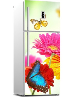 Tilki Dünyası Buzdolabı Kapağı Kaplama Sticker 0254