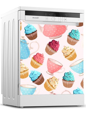 Tilki Dünyası Bulaşık Makinesi Kapak Sticker 0068