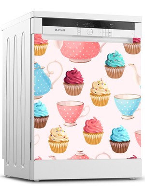 Tilki Dünyası Bulaşık Makinesi Kapak Sticker 0069