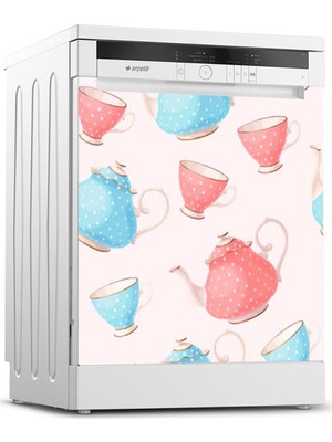 Tilki Dünyası Bulaşık Makinesi Kapak Sticker 0070