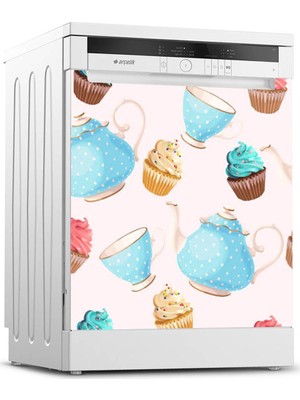 Tilki Dünyası Bulaşık Makinesi Kapak Sticker 0071