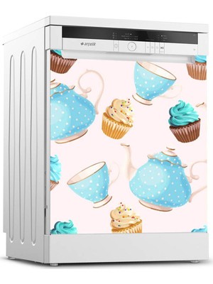 Tilki Dünyası Bulaşık Makinesi Kapak Sticker 0072