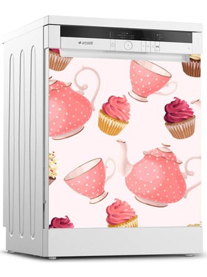 Tilki Dünyası Bulaşık Makinesi Kapak Sticker 0073