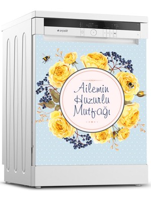 Tilki Dünyası Bulaşık Makinesi Kapak Sticker 0082