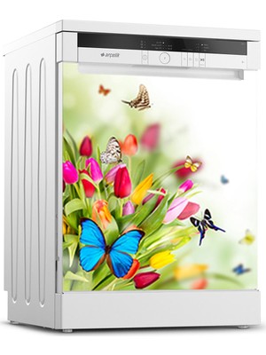 Tilki Dünyası Bulaşık Makinesi Kapak Sticker 0110