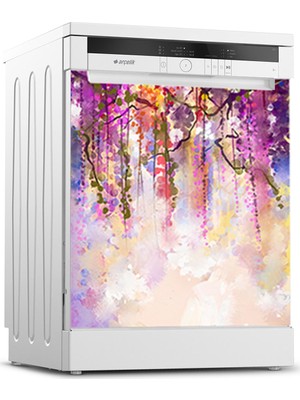 Tilki Dünyası Bulaşık Makinesi Kapak Sticker 0130