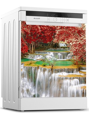 Tilki Dünyası Bulaşık Makinesi Kapak Sticker 0135