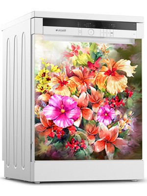 Tilki Dünyası Bulaşık Makinesi Kapak Sticker 0145