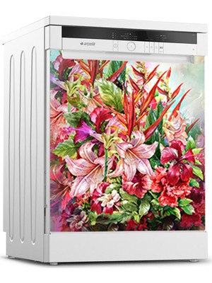 Tilki Dünyası Bulaşık Makinesi Kapak Sticker 0146