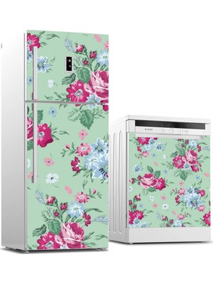 Tilki Dünyası Buzdolabı ve Bulaşık Makinesi Takım Sticker 0177