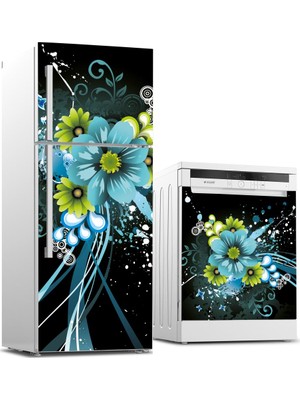 Tilki Dünyası Buzdolabı ve Bulaşık Makinesi Takım Sticker 0179