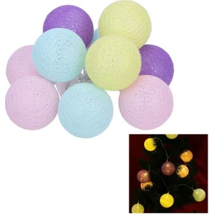 10lu Renkli Top Şeklinde Dolama Led 1,5 Metre