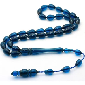 Rd Ekoavm Damla Kesim Polonya Kehribar Tesbih - Petrol