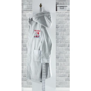 Organik Pamuk 3-4 Yaş Çocuk Bornoz - Racer Gri