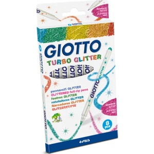 GiottoTurbo Glitter SiMli Keçeli Boyama Kalemi 8'li Paket