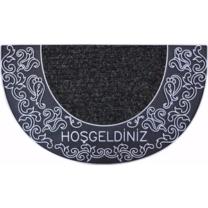 Olunca Sultan Kapı Önü Paspas Yarımay Halılı 40x70 cm Gümüş