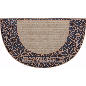 Olunca Buket Kapı Önü Paspas Yarımay Halılı 40x70 cm Bronz