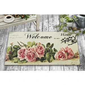 Olunca Vintage Welcome Tasarım Kapı Önü ve Ev İçi Paspas 45x75 cm