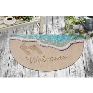 Olunca Welcome Ayak İzi Tasarım Kapı Önü ve Ev İçi Paspas 40x70 cm Yarım Ay