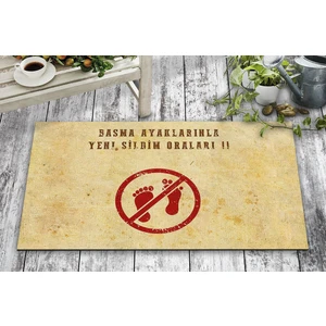 Olunca Anne Sözleri Tasarım Kapı Önü ve Ev İçi Paspas 45x75 cm