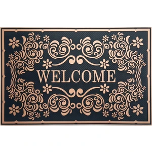 Olunca Welcome Barok Kapı Önü Paspas 45x70 cm Bronz