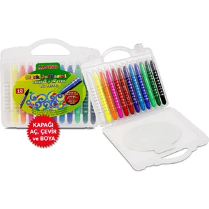 Stick Jel Çevirmeli Mum Boya 12 Renk