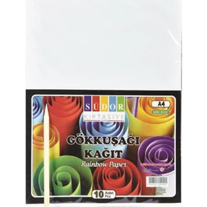 Gökkuşağı Kazımalı Sihirli Kağıt A4 10 adet