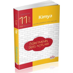 Editör Yayınları 11. Sınıf Kimya Öğretmenin Ders Notları