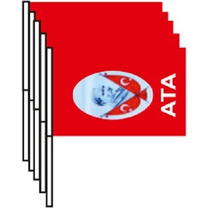 Atalı Bayrak Sopalı Orta Boy 100 Lü Paket