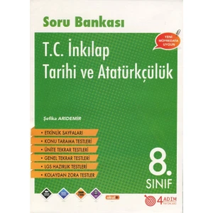 4 Adım Yayınları 4 Adım 8. Sınıf T.C. İnkılap Tarihi ve Atatürkçükük Soru Bankası