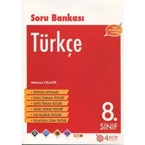 4 Adım Yayınları 4 Adım 8. Sınıf Türkçe Soru Bankası