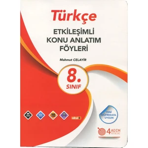 4 Adım Yayınları 4 Adım 8. Sınıf Türkçe Etkileşimli Konu Anlatım Föyleri