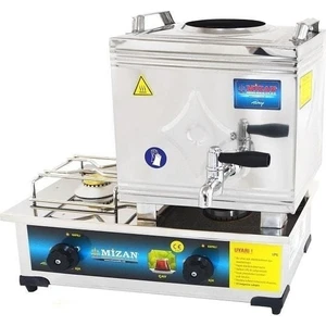 Doğalgazlı 1 Demlikli 10 Lt Çay Ocağı Kazanı Taban Kaynaklı