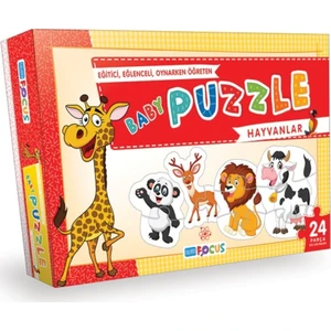 Blue Focus Hayvanlar 24 Parçalı Baby Puzzle