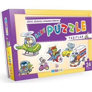Blue Focus Taşıtlar 24 Parçalı Baby Puzzle - BF046