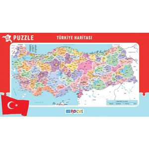 Blue Focus Türkiye Haritası Puzzle (Her İl Ayrı Parça - 43x24 Parça)