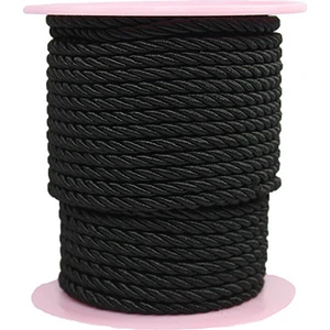 6 mm X 20 Metre Halat Kordon İp Süsleme Malzemesi Siyah