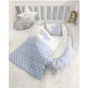 Jaju Baby Babynest Mavi Yıldızlı Lüx Tasarım Baby Nest Set