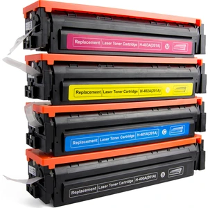 Premium® Muadil CF400 Uyumlu 4 Renk Muadil Toner Seti