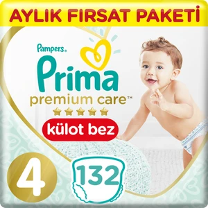 Premium Care Külot Bebek Bezi 4 Beden Aylık Fırsat Paketi 132 Adet